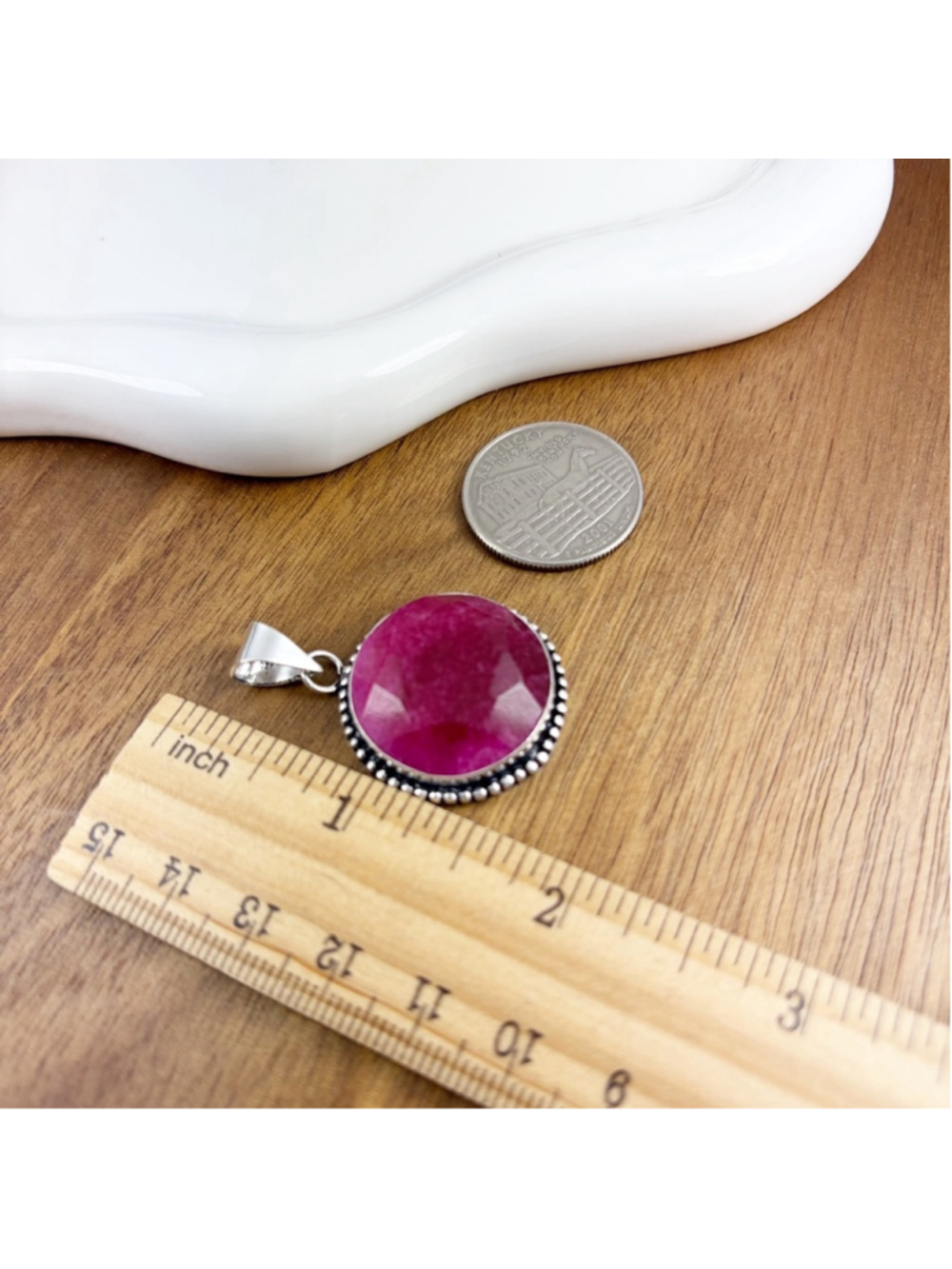 Ruby Pendant Jewelry Set Lot Southwest Boho New 925 Sterling Silver Overlay - Picture 6 of 8
